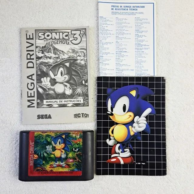 Sonic The Hedgehog 3 Completo Mega Drive - Tectoy. Lindo! Sega - Foto 4
