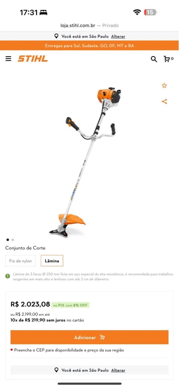 Roçadeira a Gasolina STIHL FS 160 - Tratores e máquinas agrícolas ...