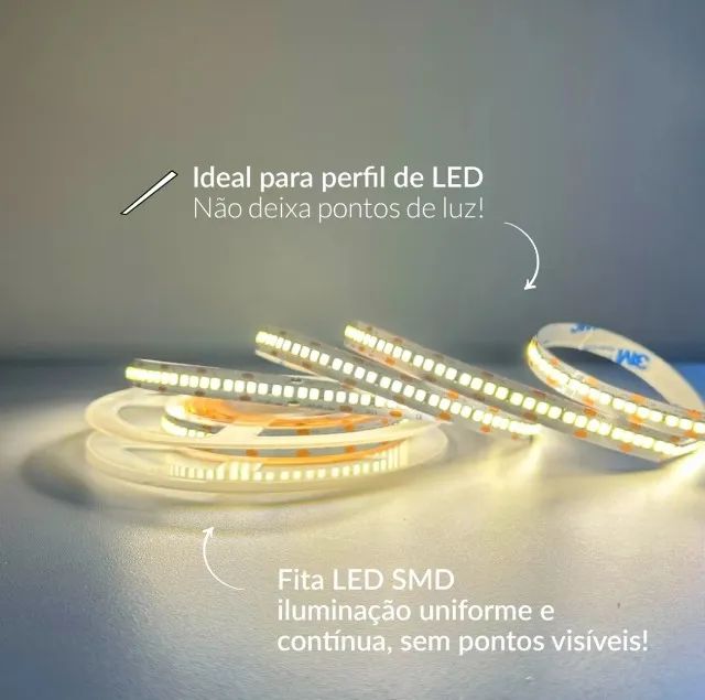Perfil LED para móveis kit 3m - Foto 2