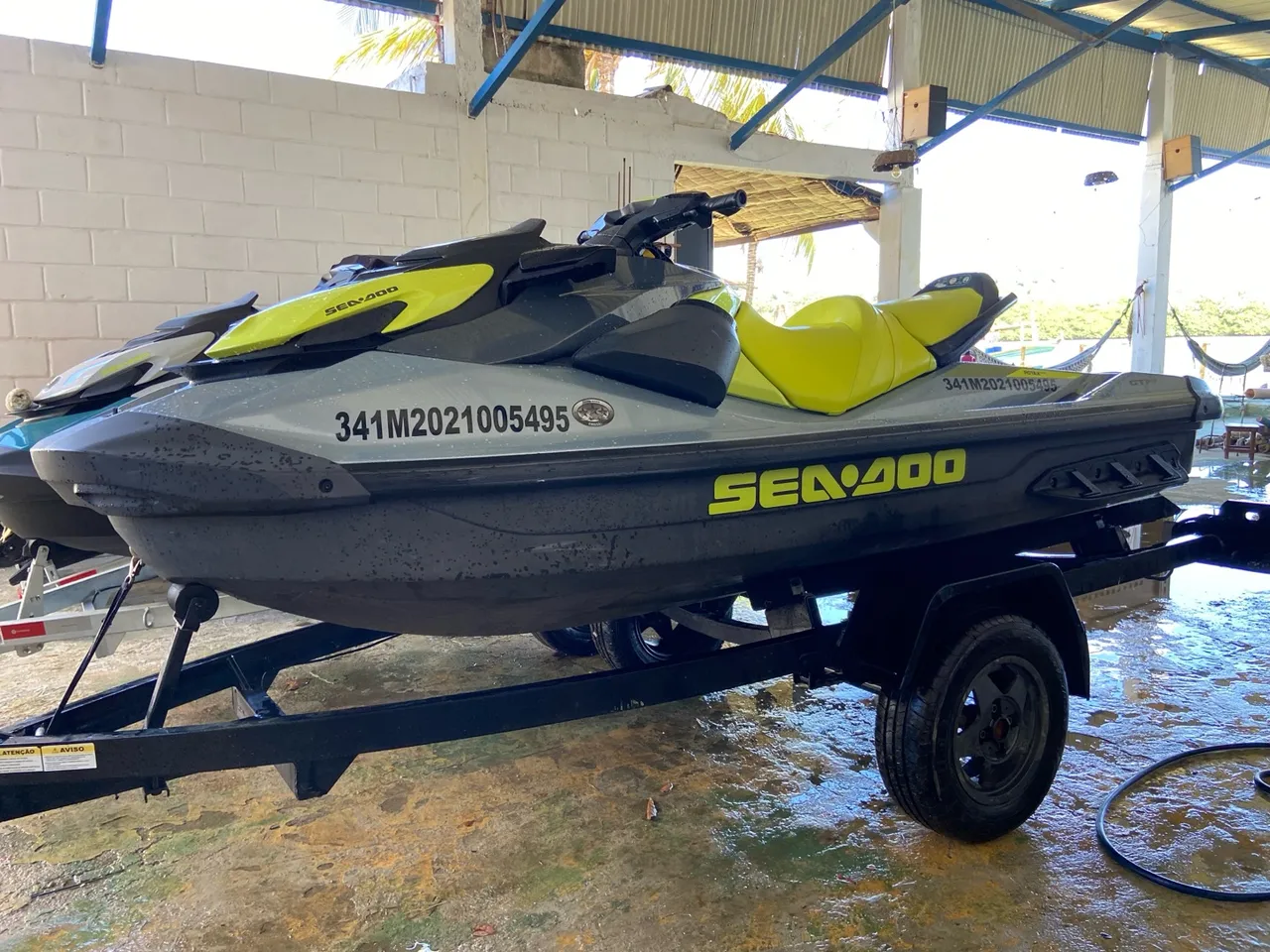 Jet seadoo gti 130 2021 90h com som original, e carretinha rodoviária de alumínio.