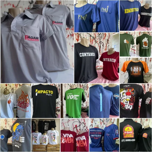 Uniformes profissionais e camisetas personalizadas em geral