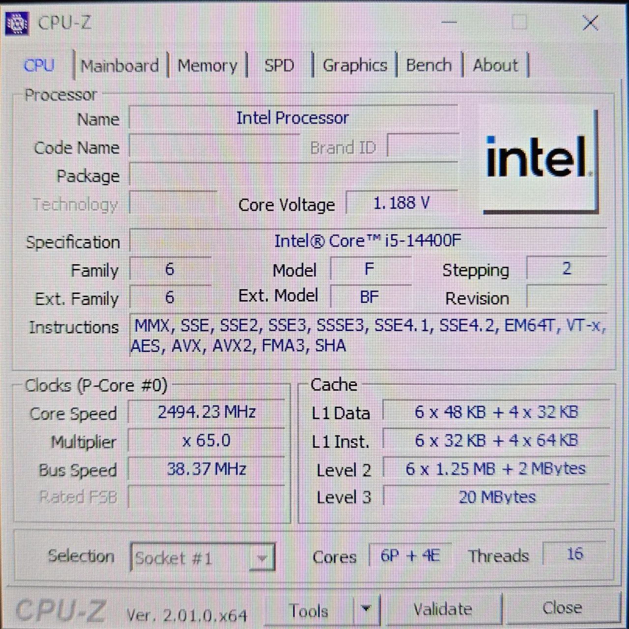 Processador Intel Core i5-14400F (LGA1700, 14ª Gen) + Cooler Original - Excelente Estado - Foto 5