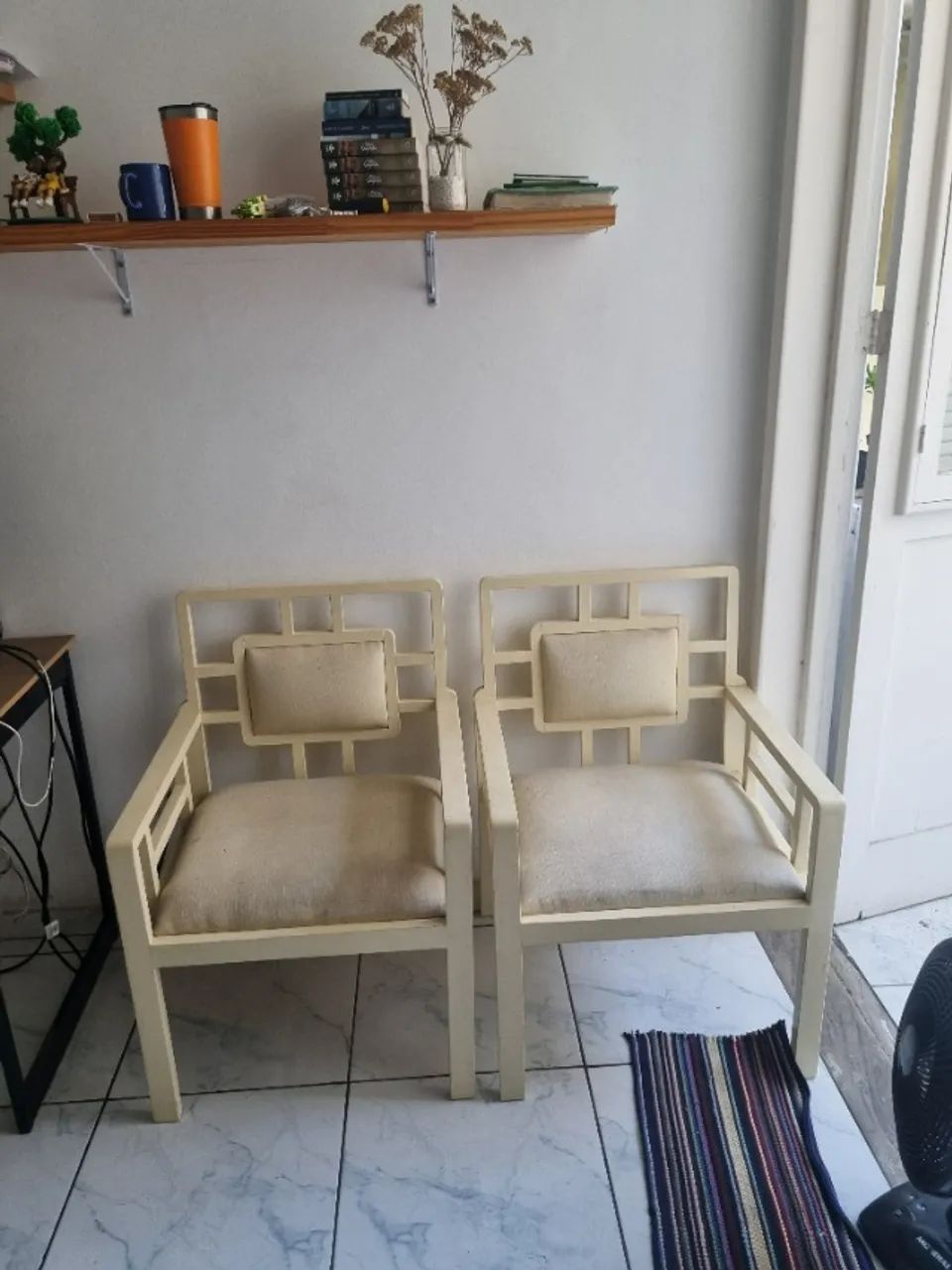 Cadeira Vintage Estilo Chinesa 2 unidades