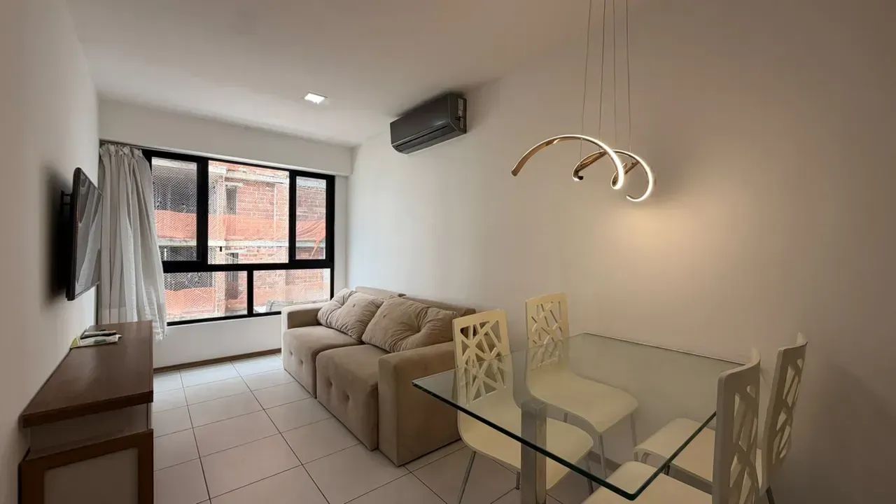 Apartamento 02 Quartos mobiliado Edf. Ideal Prince com 55m². Boa Viagem