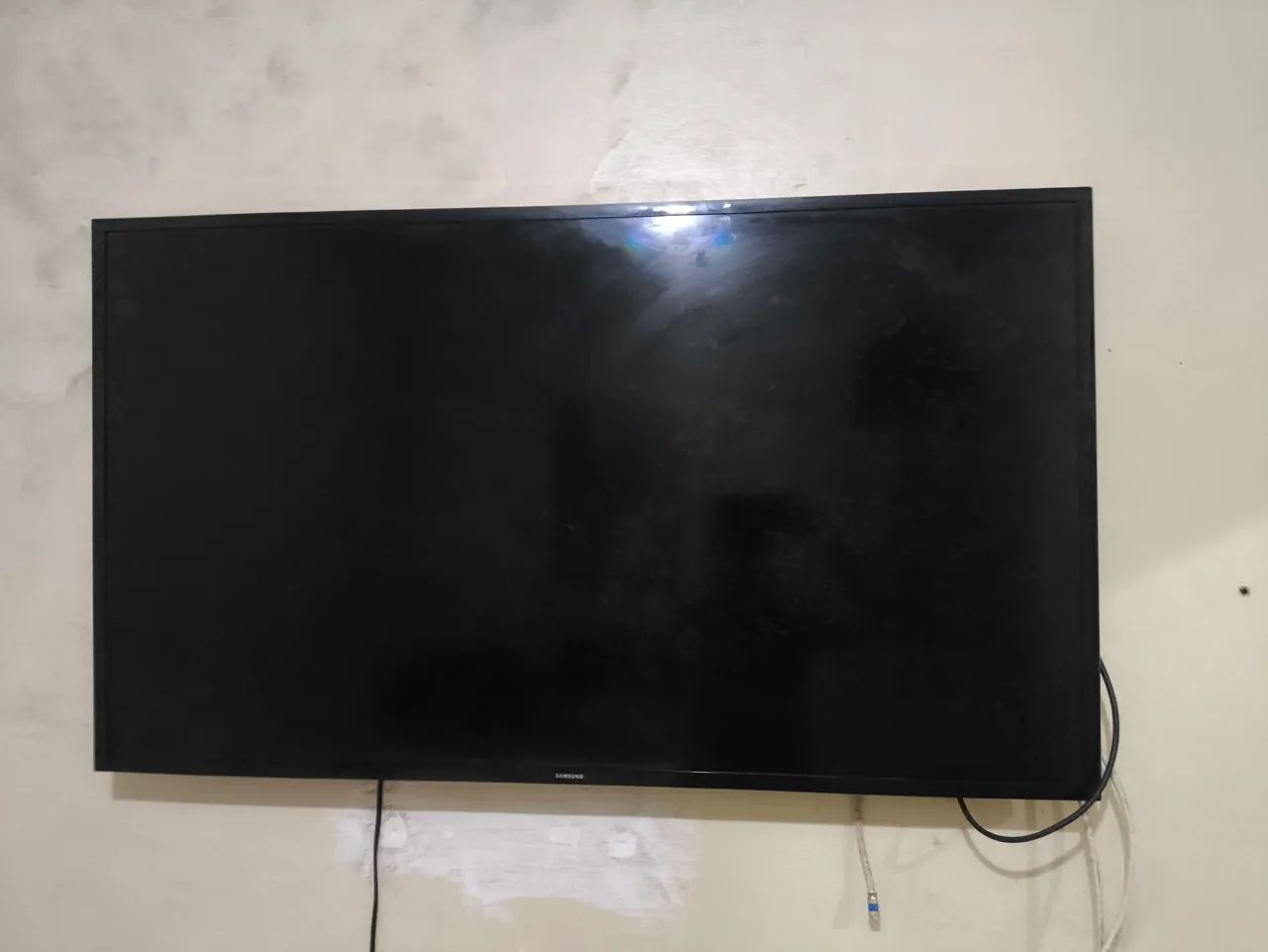 Televisão com tela queimada Samsung