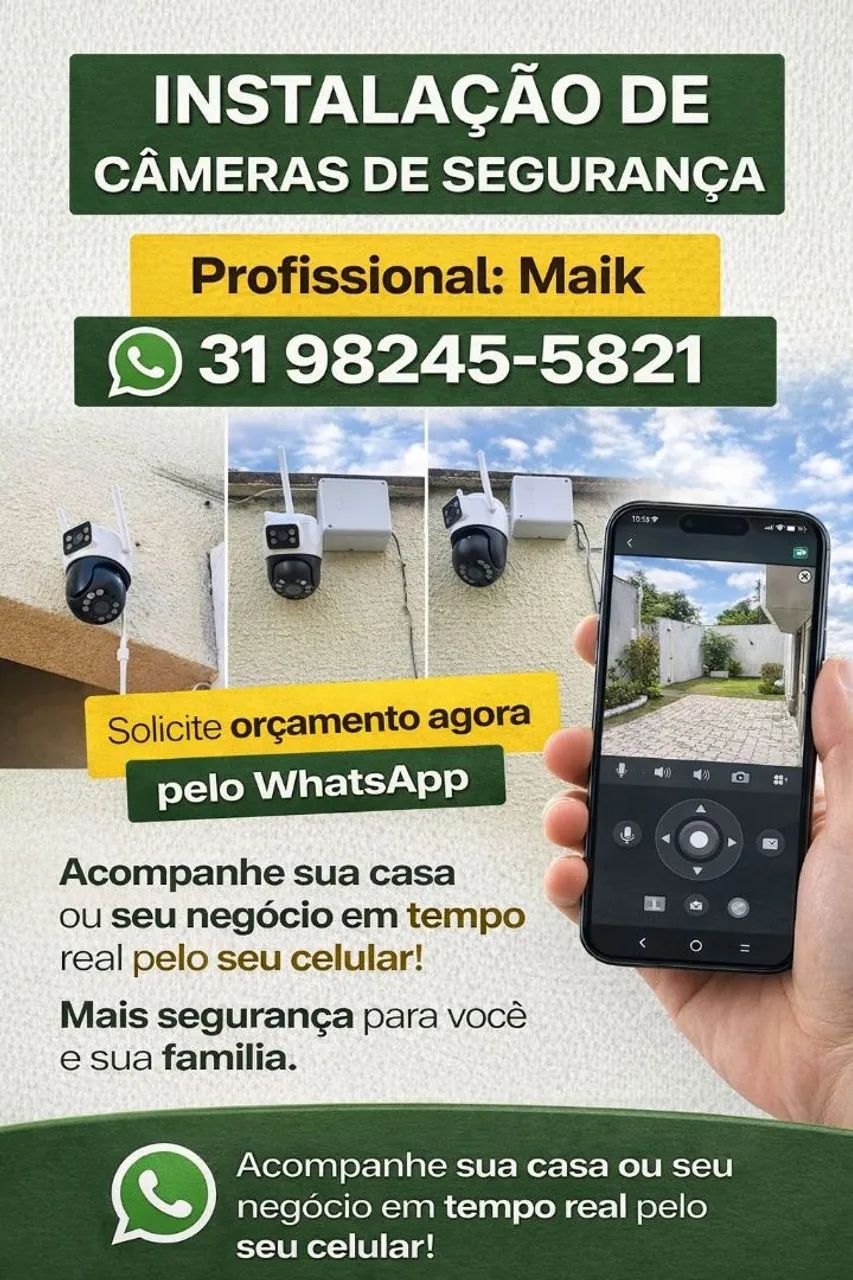 MANUTENÇÃO E INSTALAÇÃO DE CÂMERAS 