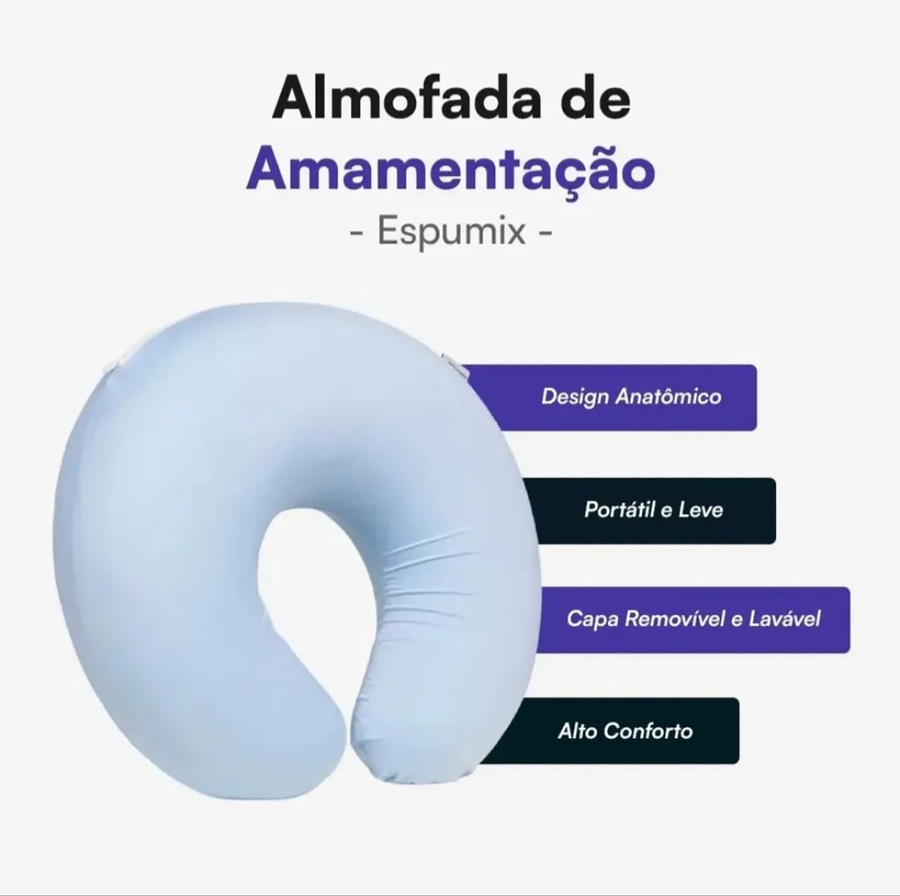 Almofada de amamentação espuma NASA - Foto 4