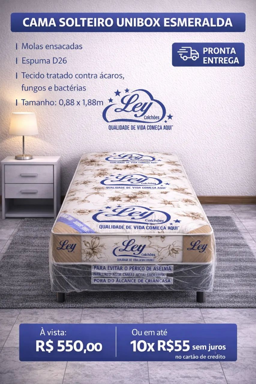 CAMA UNIBOX ESMERAL SOLTEIRO