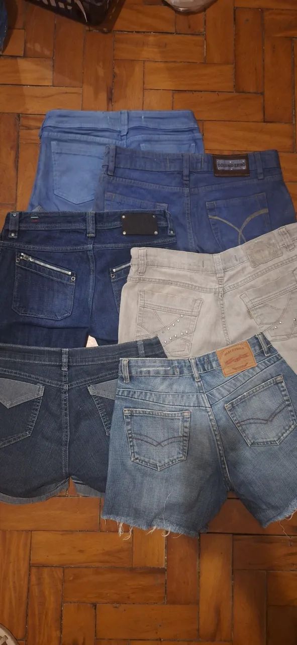 Lote com 6 shorts jeans feminino tam 38/40 - Foto 2