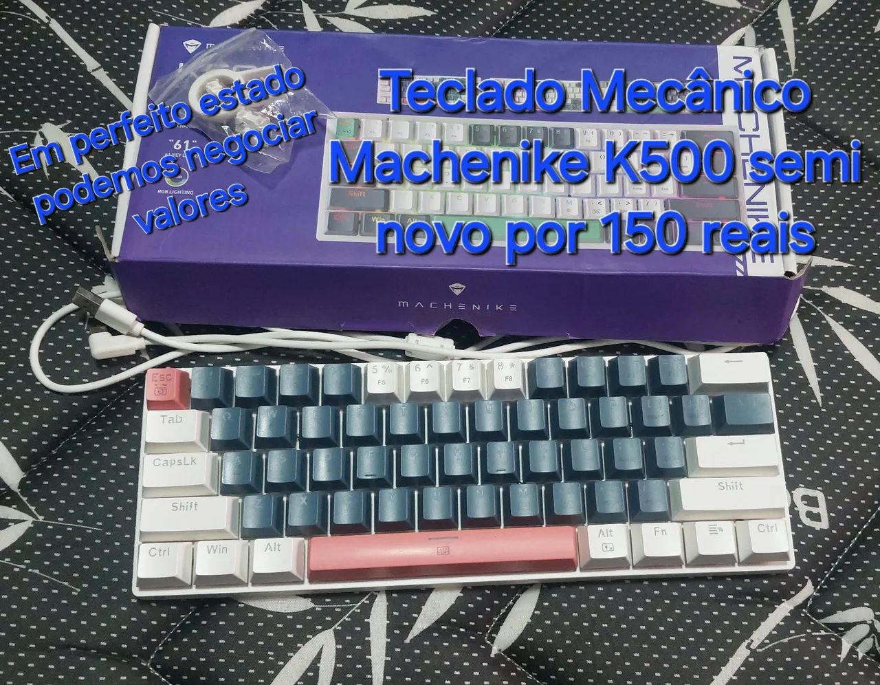 Teclado Mecânico Machenike K500 60% ABNT