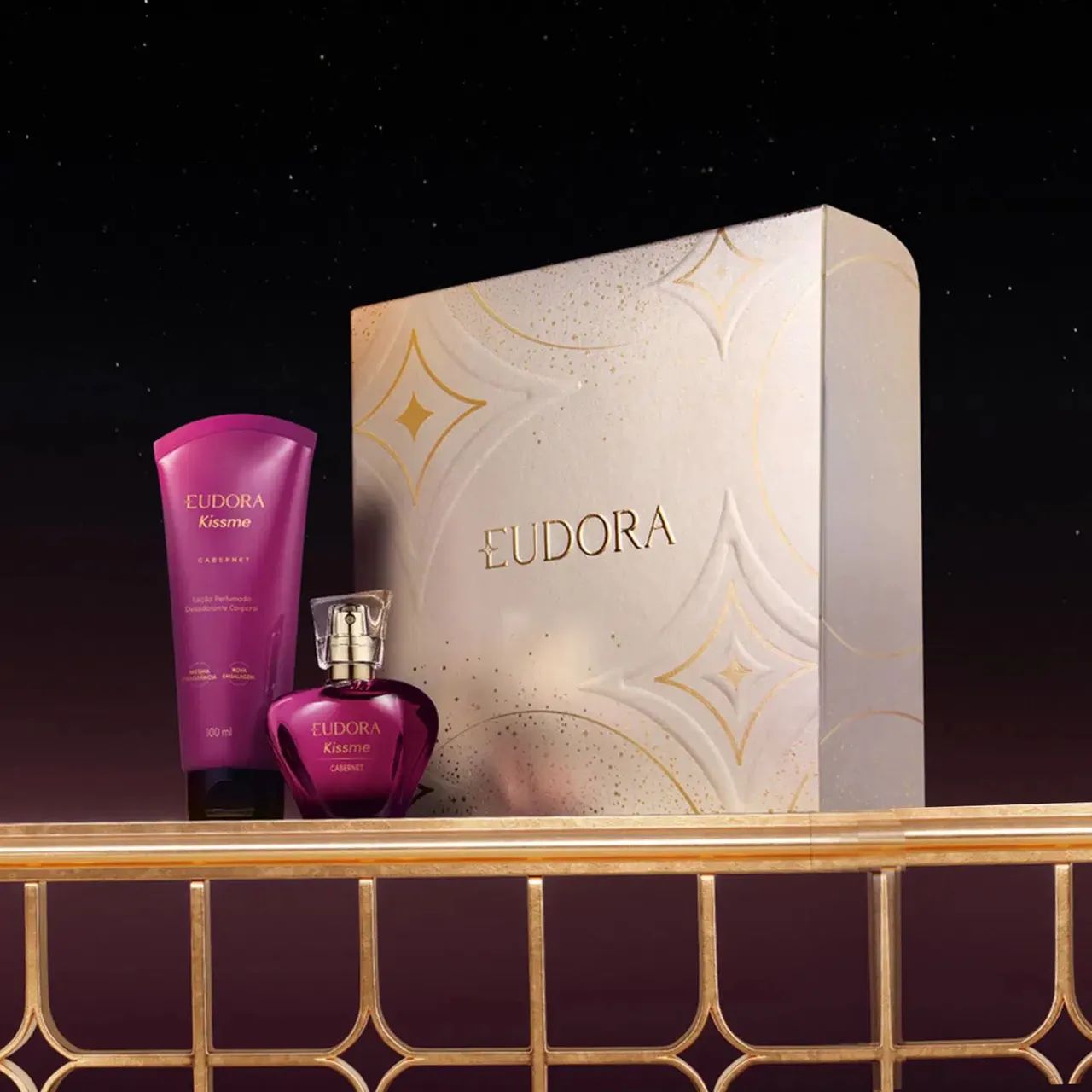 Kit Presente Natal Eudora Kiss Me Cabernet (2 Itens) - Foto 2