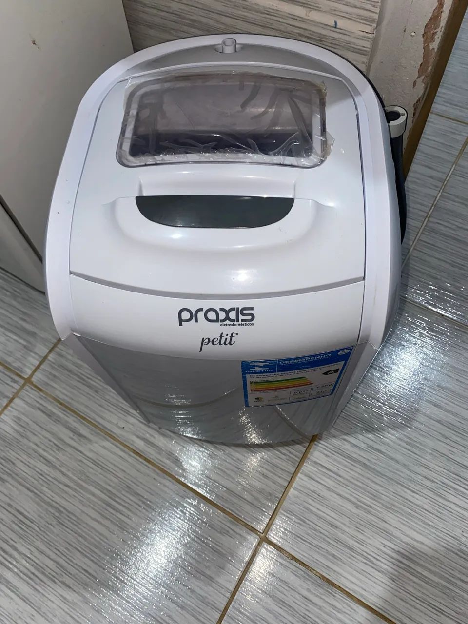 Mini Lavadora Praxis 1,2 kg Petit Branca - Foto 4