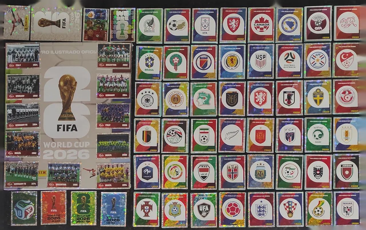Todas figurinhas do Álbum da Copa + Brinde