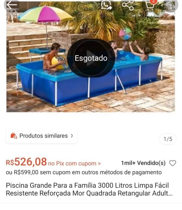 Vendo piscina semi nova - Foto 3