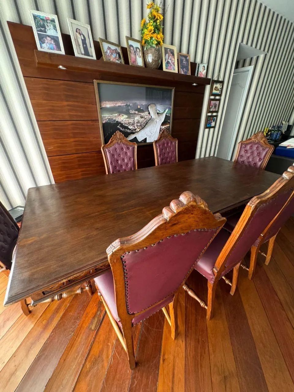 Mesa Madeira Maciça com 7 lugares  - Foto 4