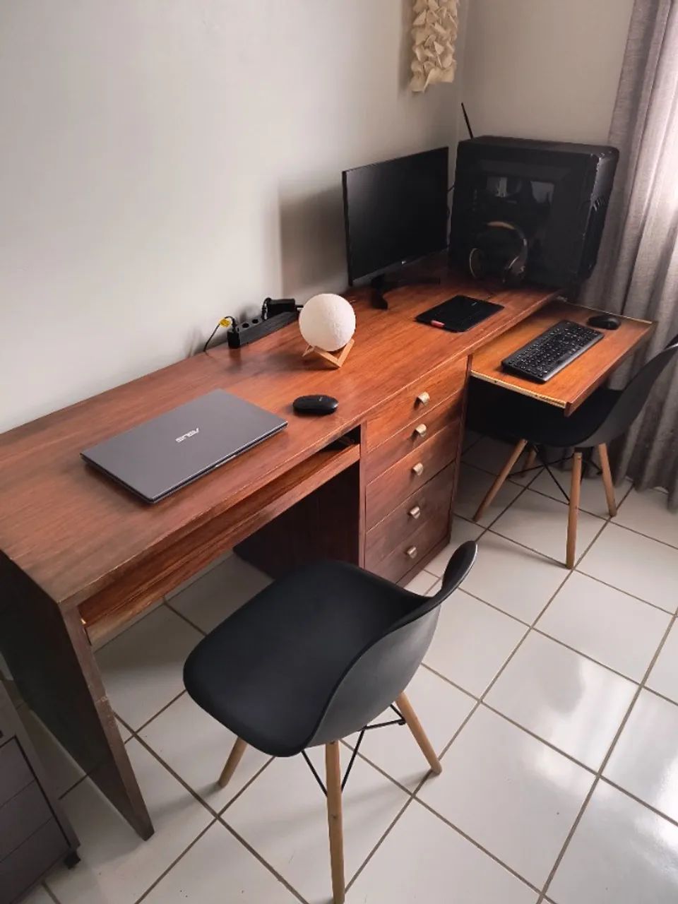 Bancada de madeira para escritório - Foto 2
