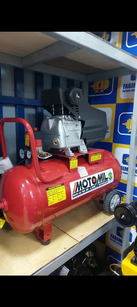 COMPRESOR 50LITROS BIVOLT 127/220V 130PSI 2,5CV MOTOMIL - Foto 2