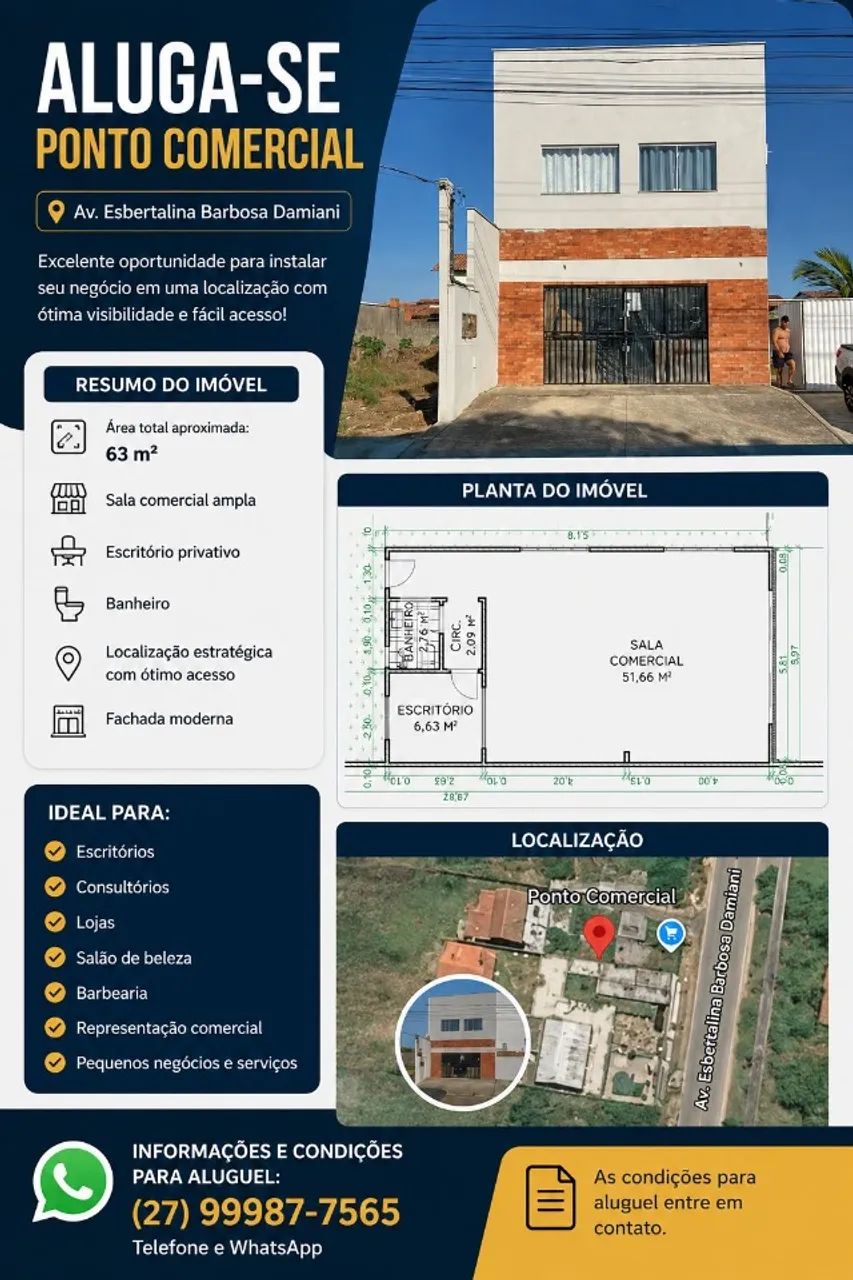 PONTO COMERCIAL PARA LOCAÇÃO - GURIRI/ES