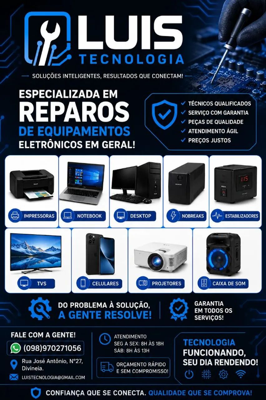 Serviços de eletrônica e manipulação em impressoras