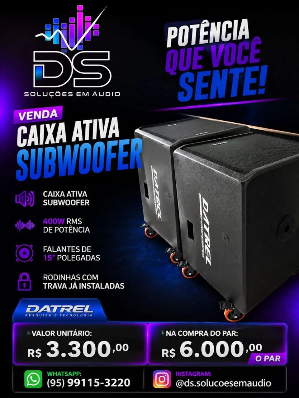 Vende-se Caixa Ativa Subwoofer 
