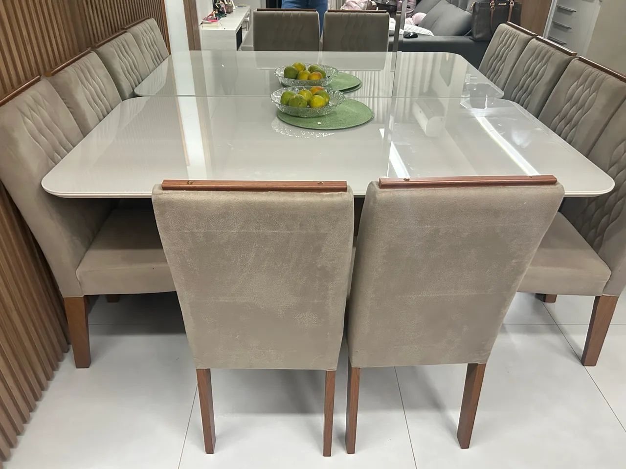 Mesa de vidro 6 cadeiras  - Foto 4