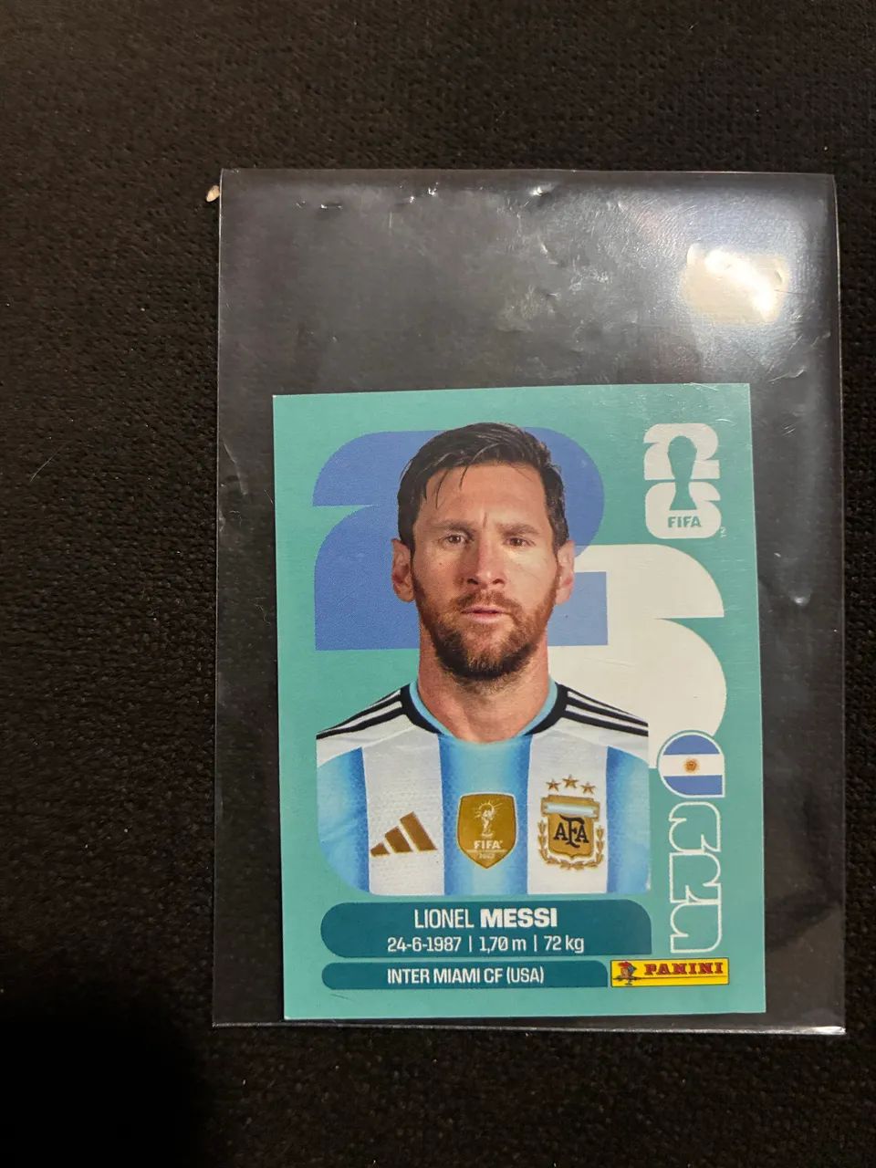 Figurinha da copa Lionel Messi
