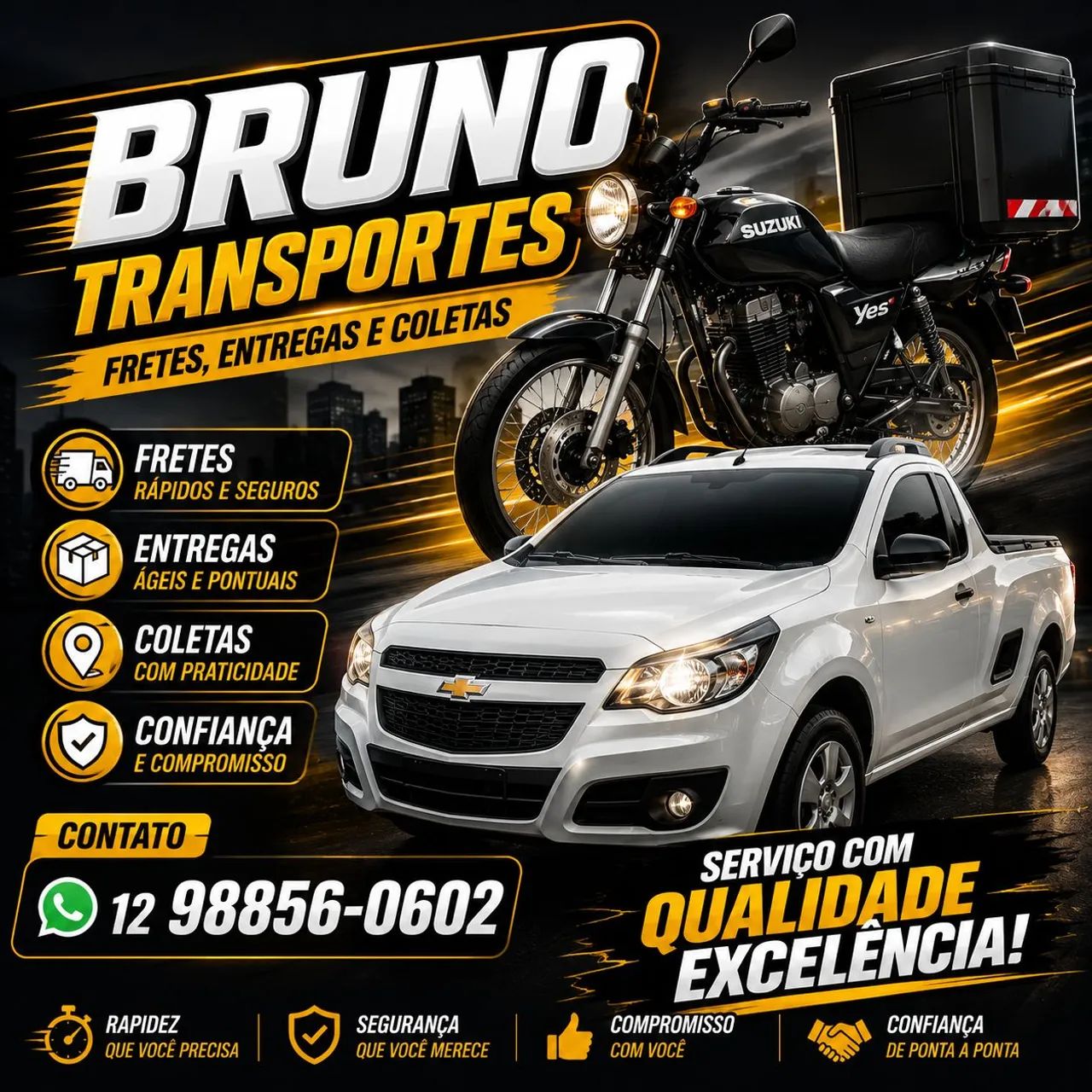 Pequenos fretes, coletas e entregas