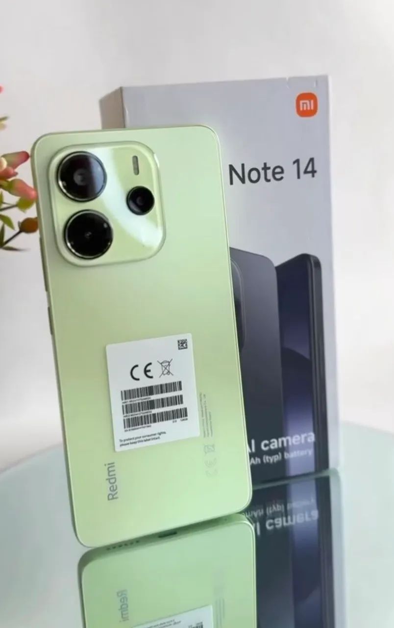 Telefone Note 14 5G - Top - Verde Água - Dual sim + Entrega Grátis 