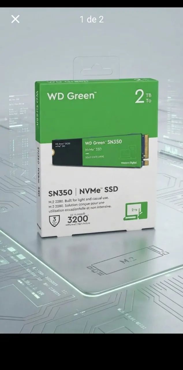 Ssd WD Green Sn350 Nvme 2Tb - Foto 2