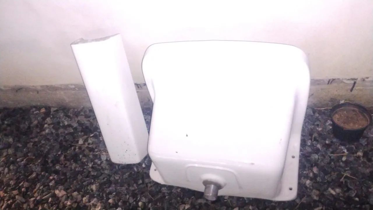 Tanque louça coluna com valvula 