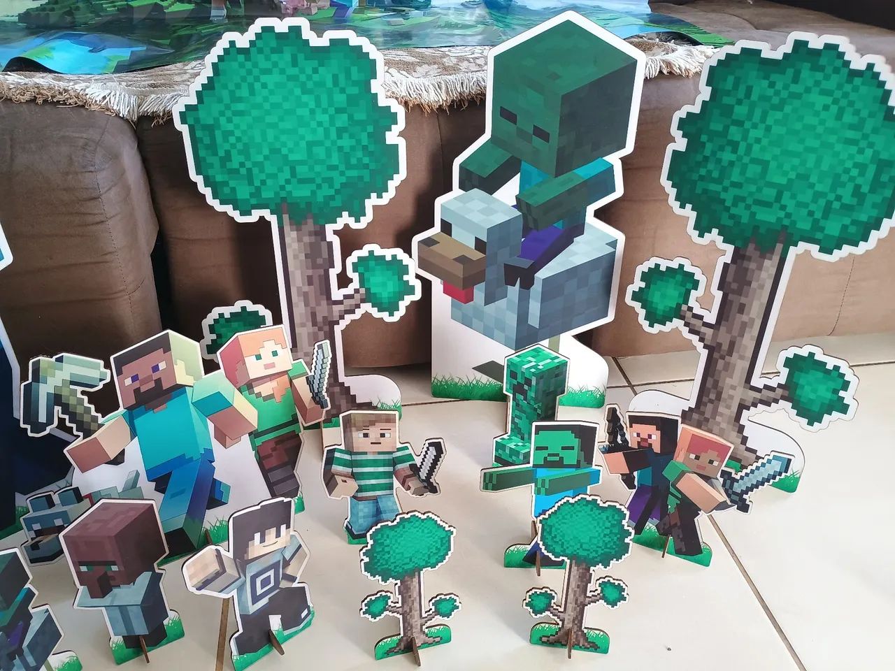 Painel festa Minecraft  - Foto 3