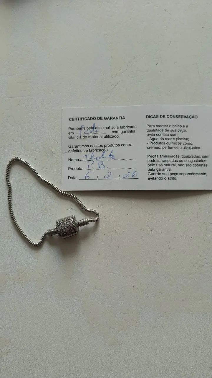 Pulseira de berloque em prata 925  - Foto 2