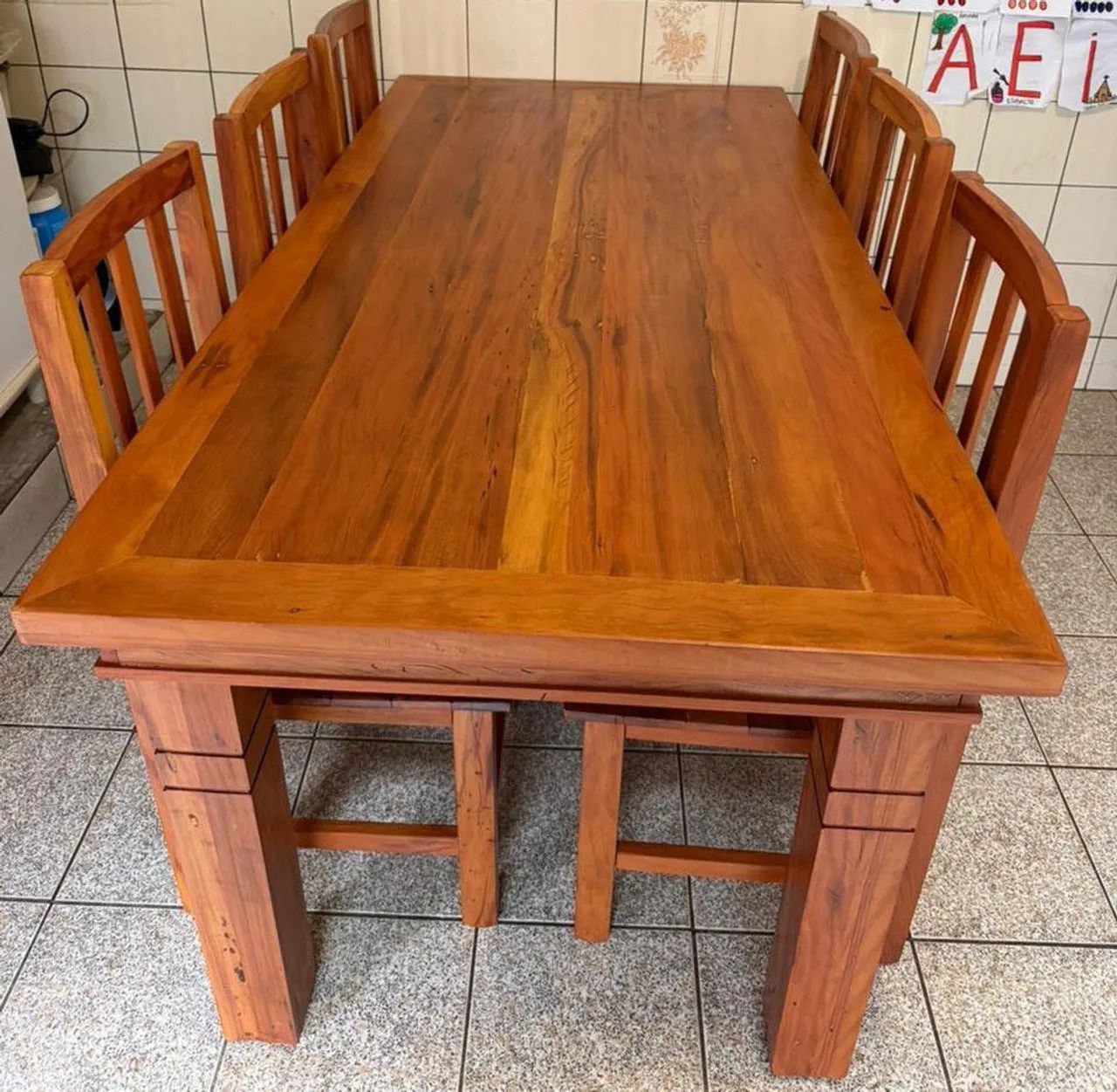 Mês com cadeiras em peroba  - Foto 2