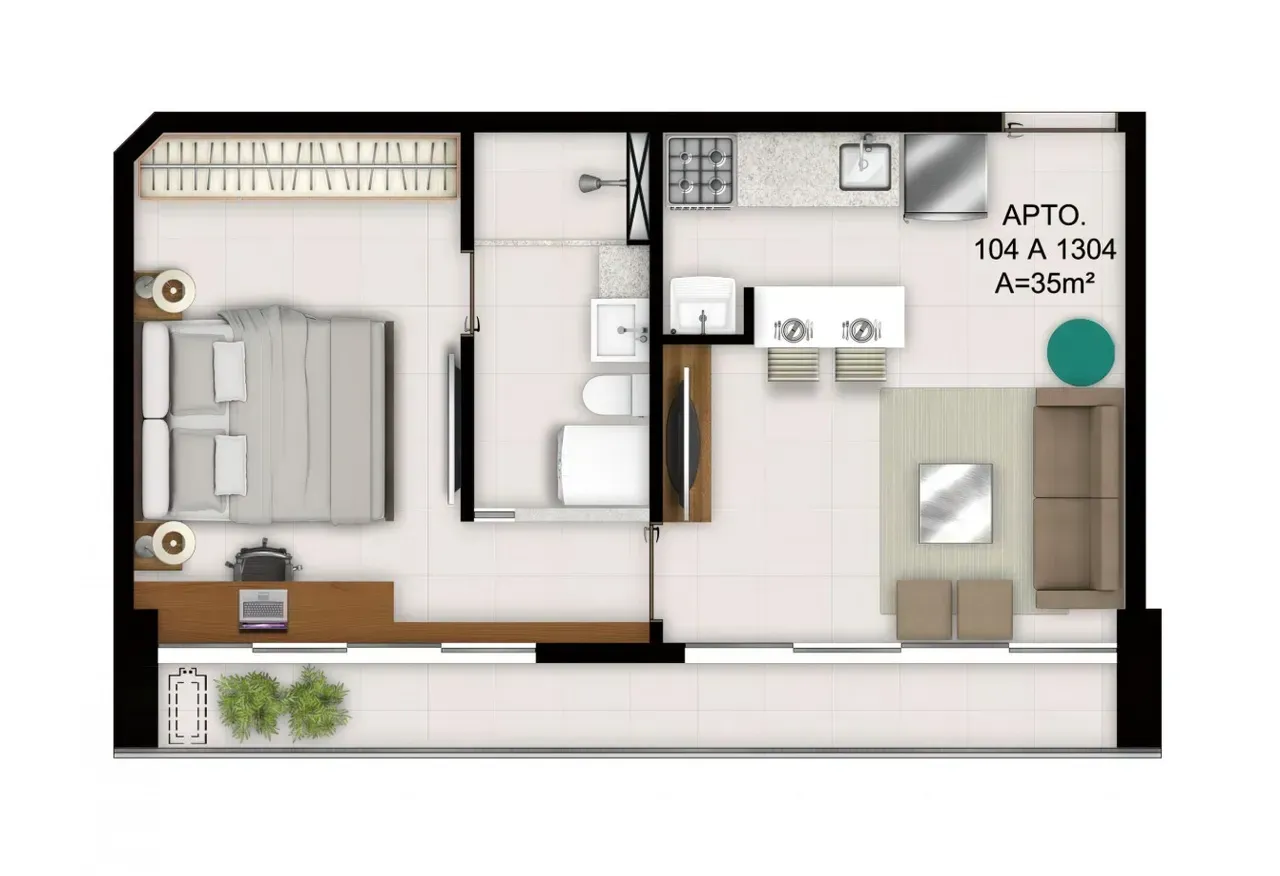 PLANTA 35m²