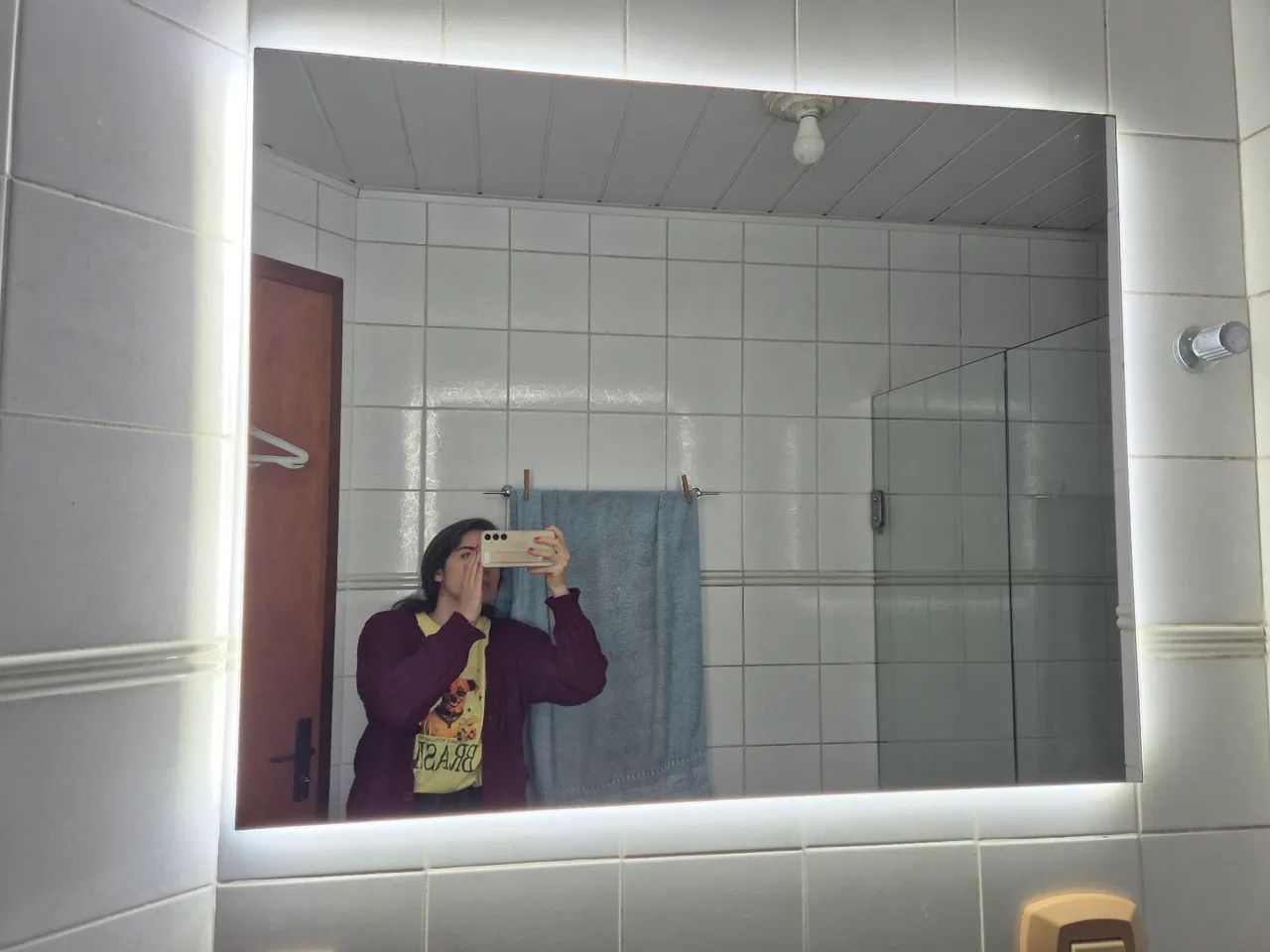 Espelho com LED banheiro 100x80