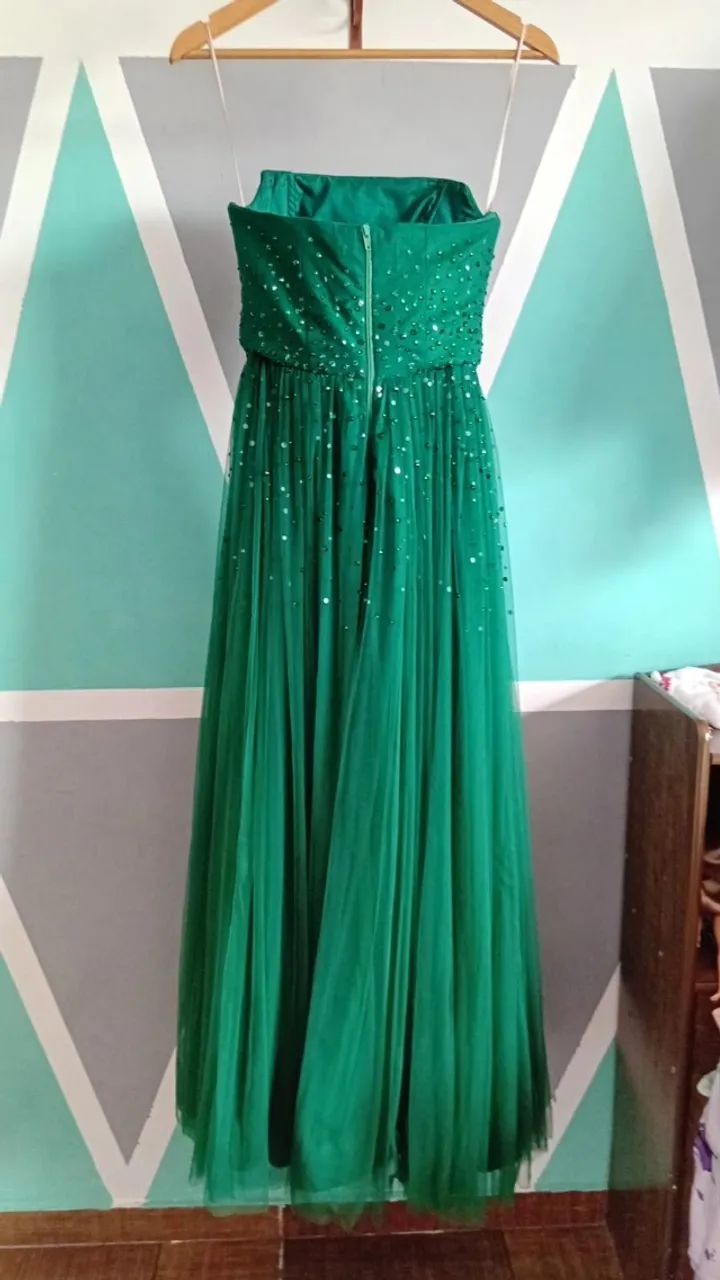 Vestido Tomara Que Caia Verde Esmeralda - Foto 3