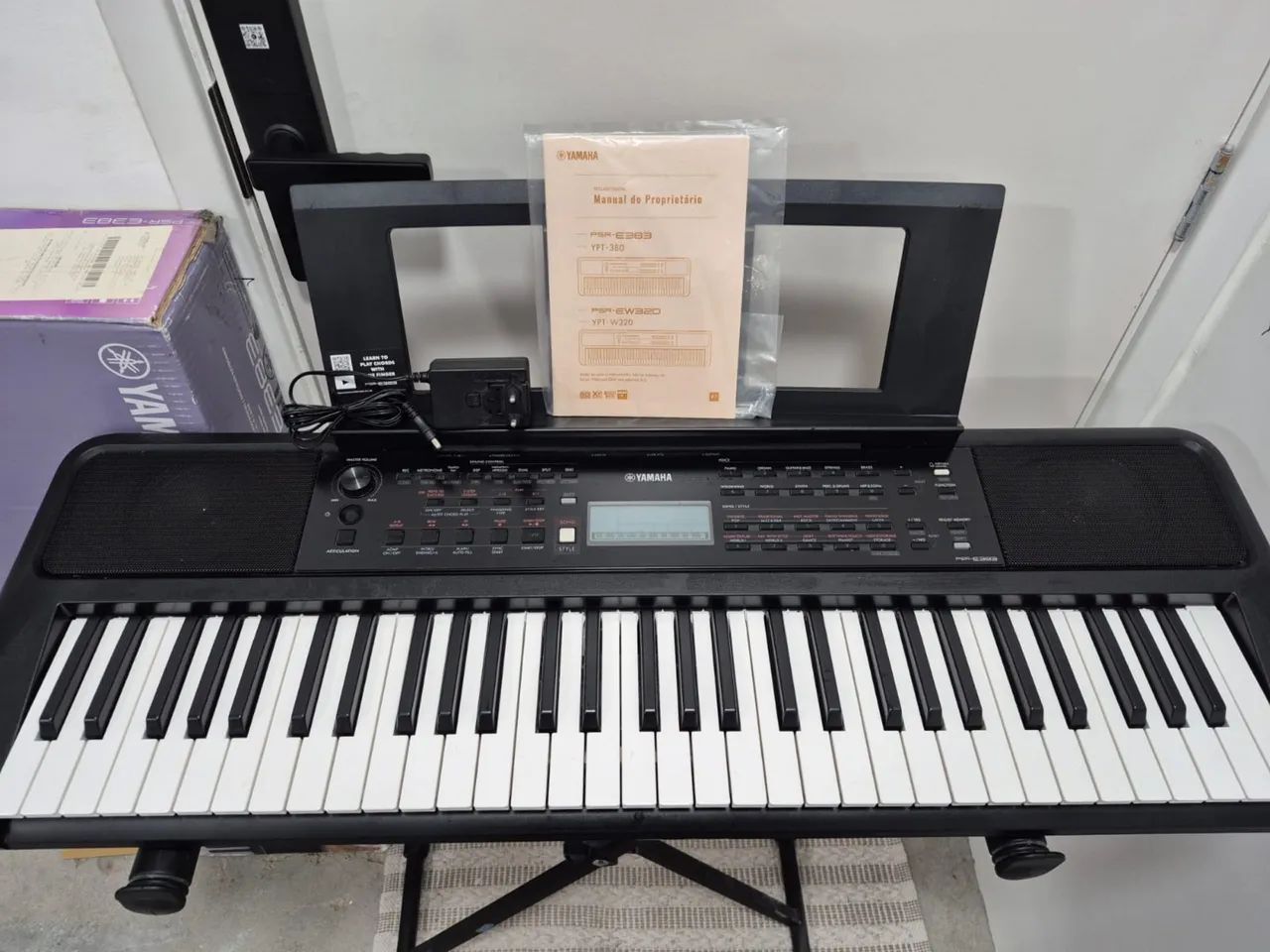 Teclado yamaha E383 com nota fiscal  - Foto 2