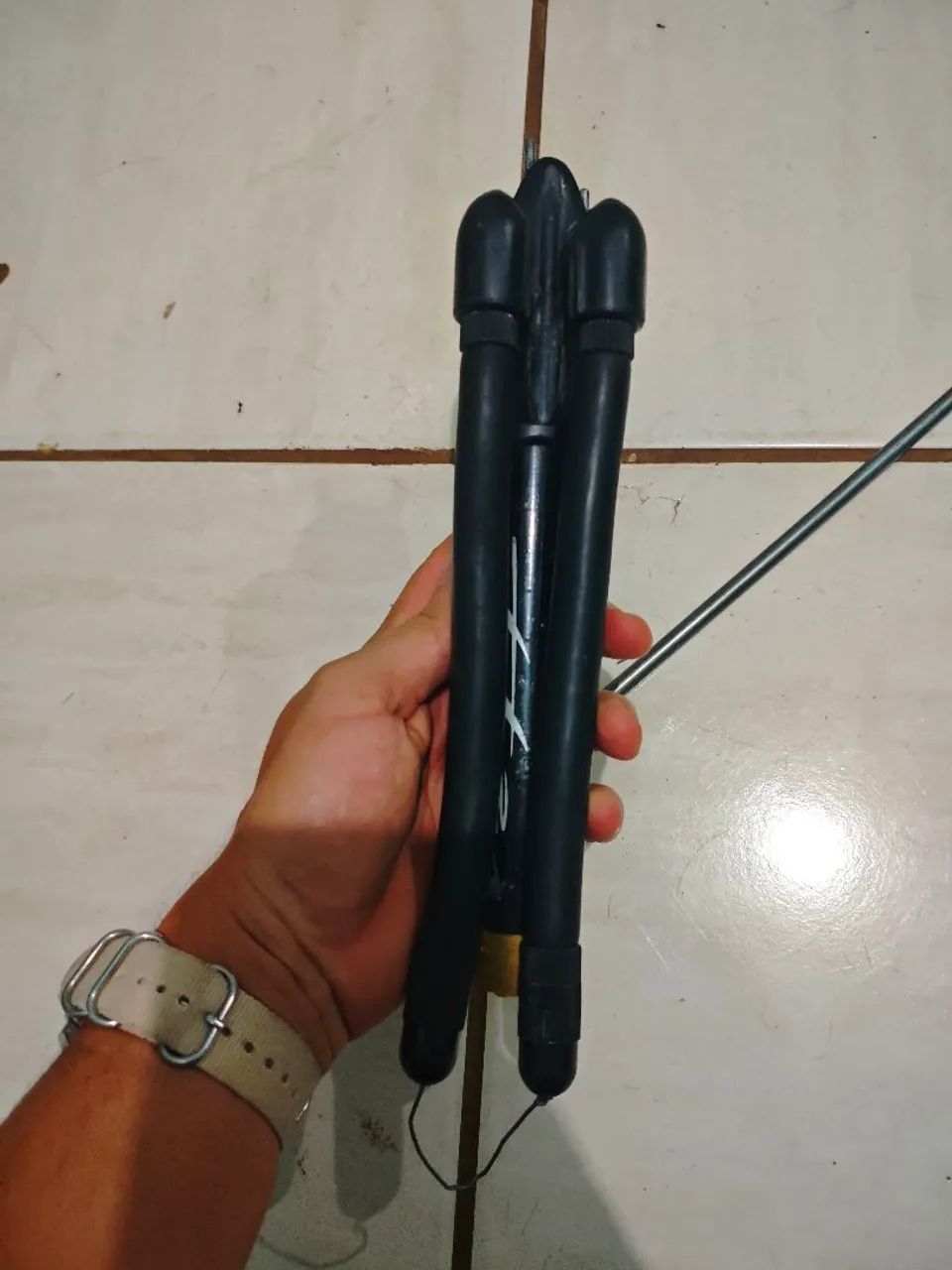 Seta para rabanete de 70 cm+cabeça com elástico do arbalete harpia - Foto 6
