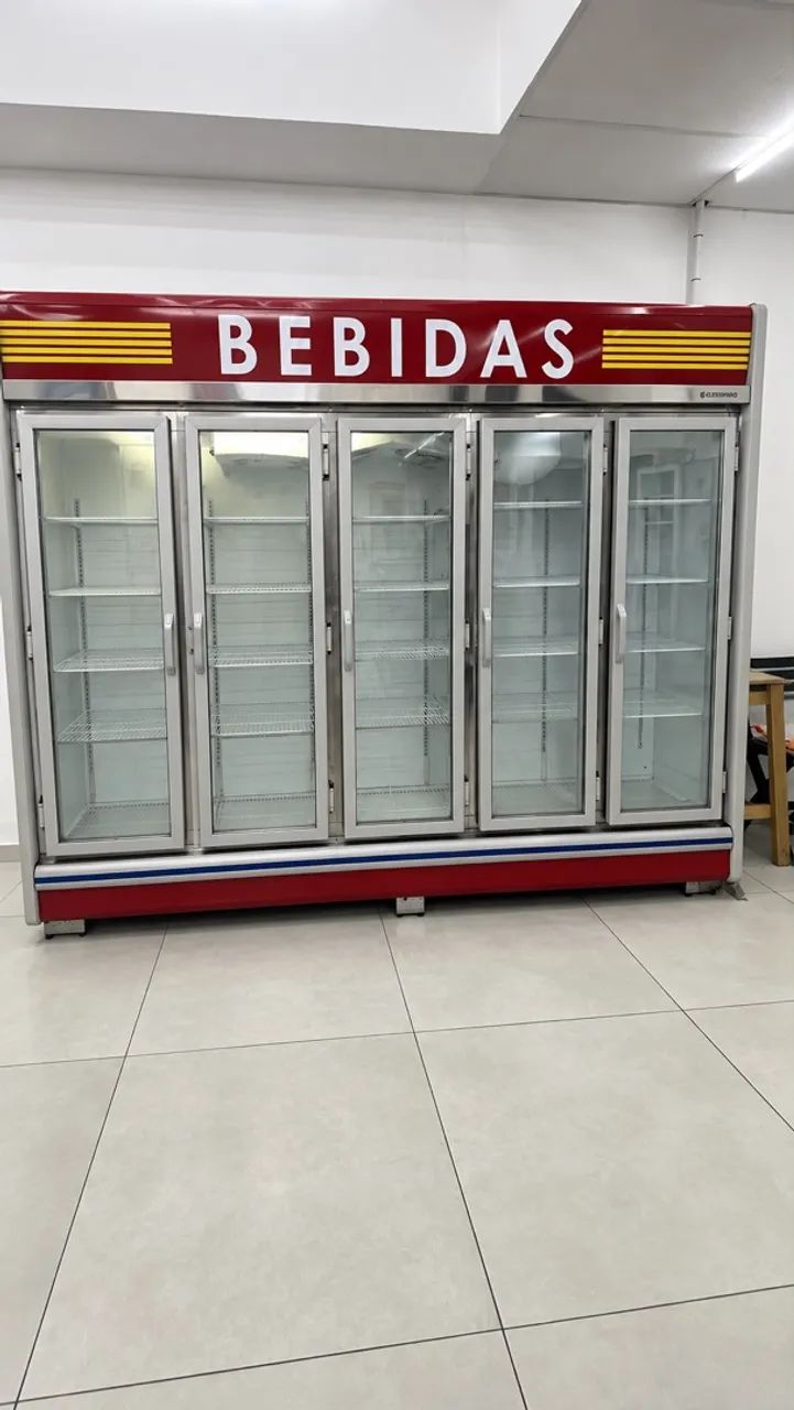 expositor vertical de auto serviço com 5 portas