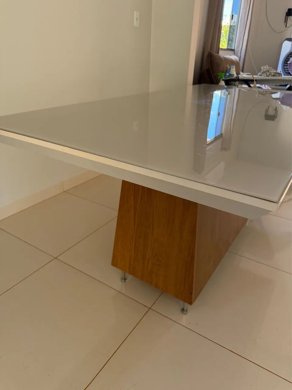 Mesa de vidro quadrada com e cadeiras  - Foto 3