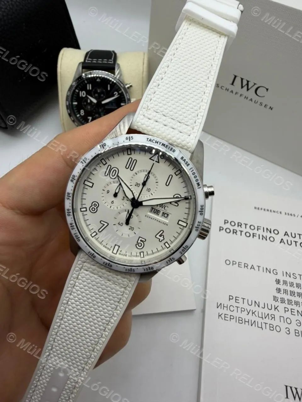 Relógio IWC Pilot 43mm Branco + Caixa Completa - Foto 2