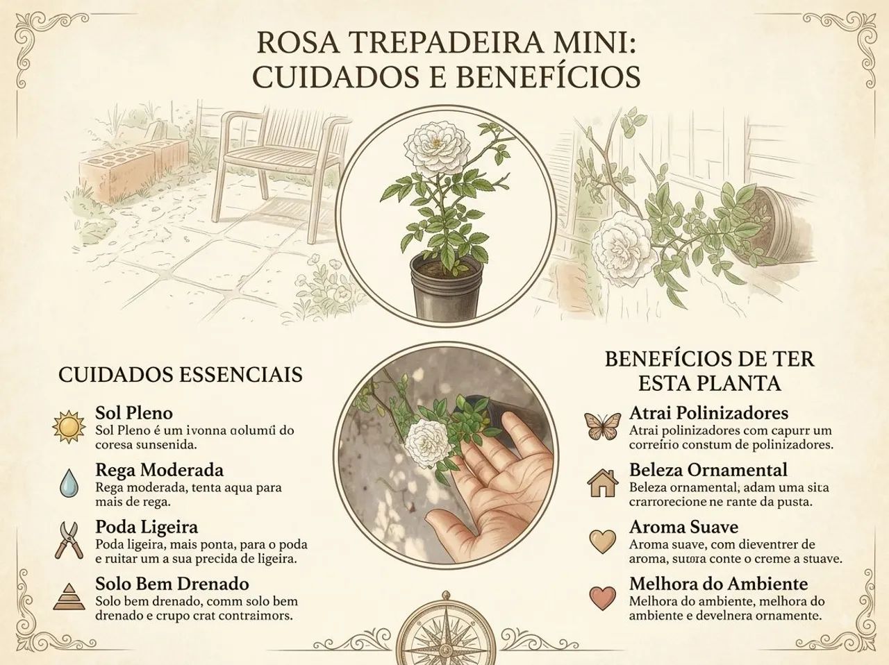 Mudas de Mini Rosa Trepadeira Branca  - Foto 3