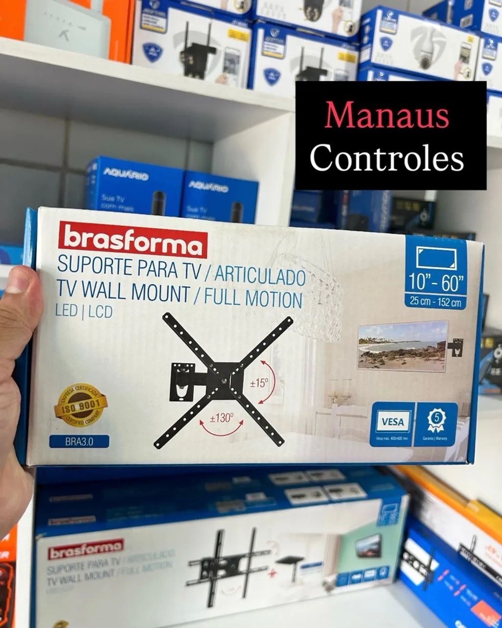 Suporte Tv Articulado Brasforma 10 - 60 Polegadas 