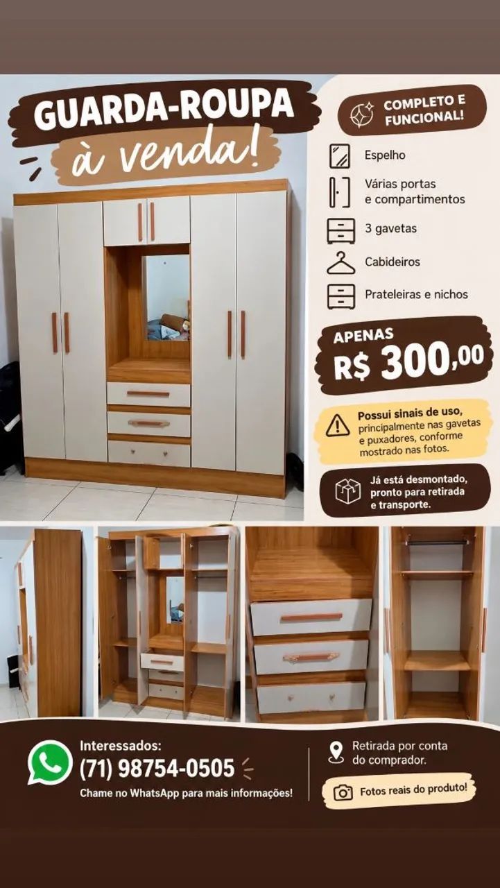 Guarda roupa (USADO) 