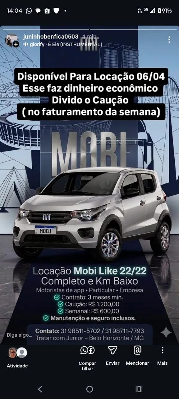 Aluguel Carro impecável 