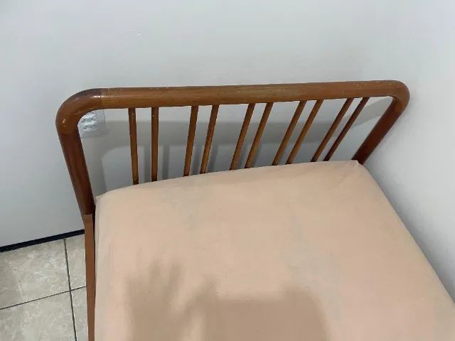 Cama de Solteiro de Madeira com Colchão novo - Foto 3
