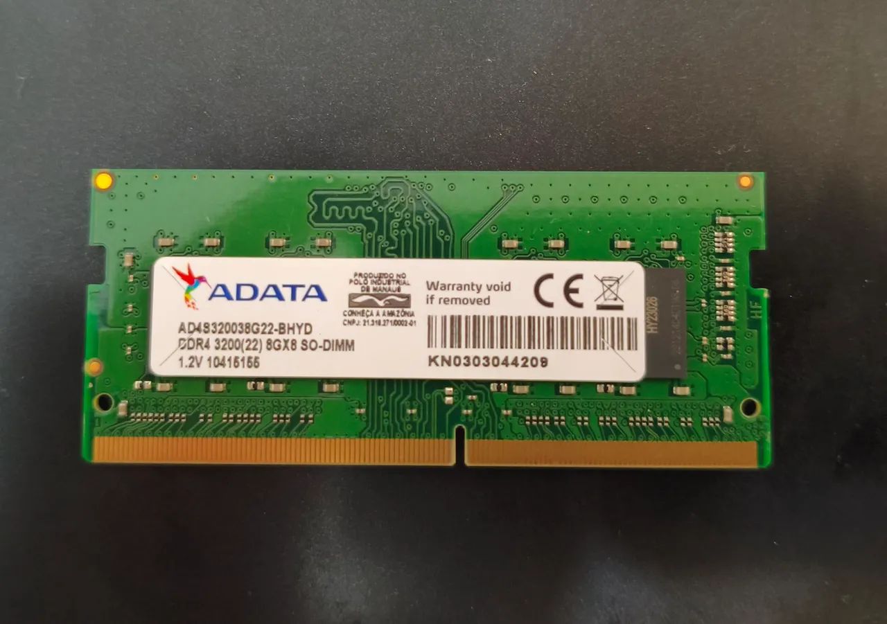 Memória Notebook Adata 8GB DDR4 3200 Mhz - Memória RAM - Bela