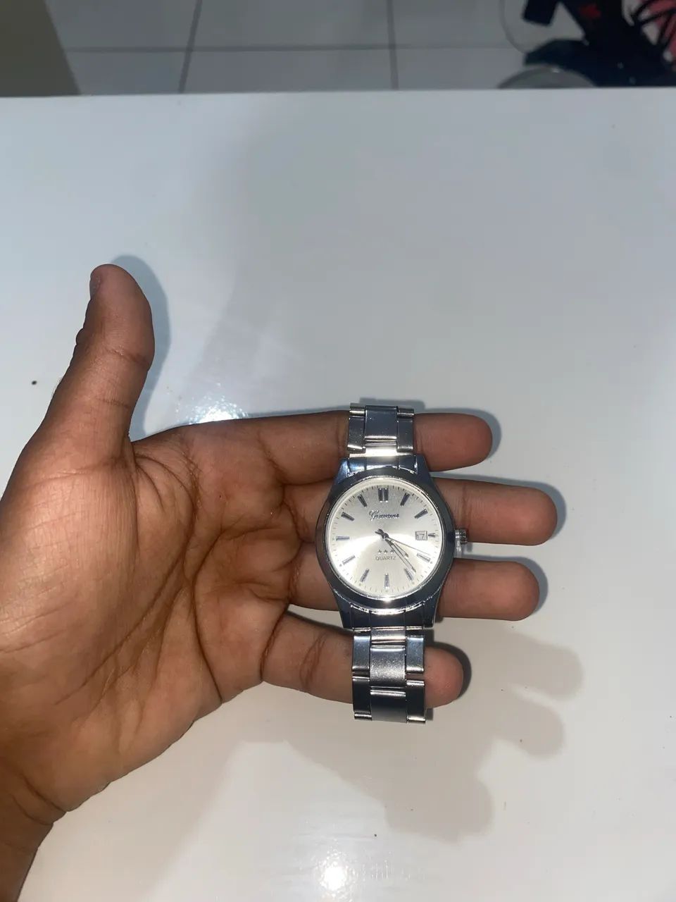Relógio Masculino Prata QUARTZ - Foto 3