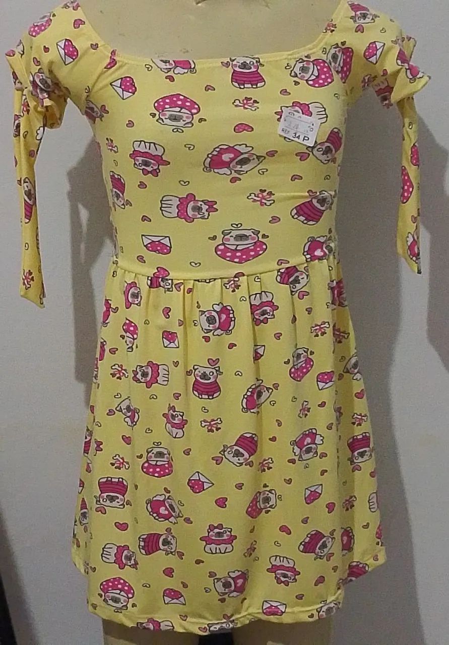 Vestido infantil estampado 