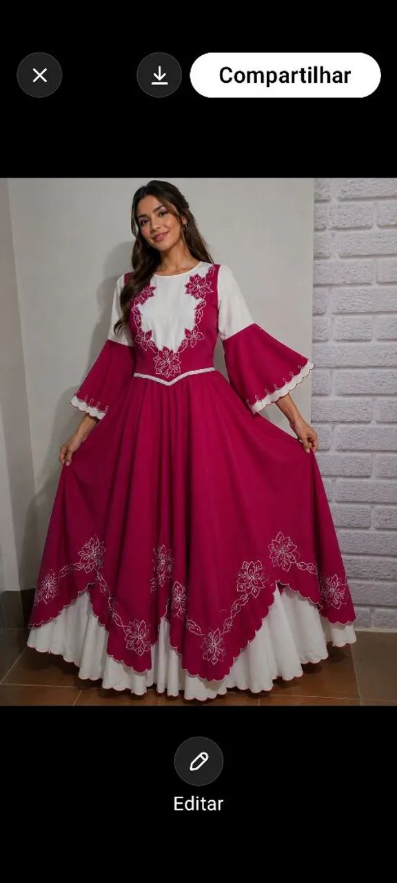 Vendo vestido gaúcho 44